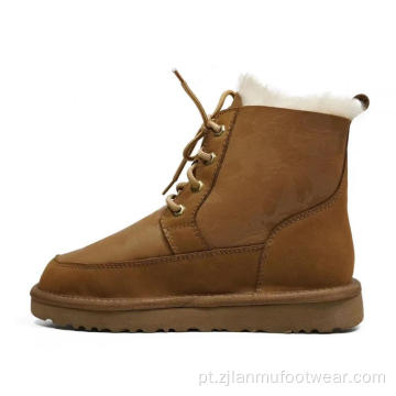 Botas de tornozelo de pele reais